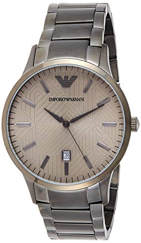 Emporio Armani Renato Quartz Grey Dial Grey Steel Strap Watch For Men - AR11120 - Image 2